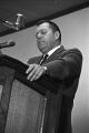 Man speaking during a meeting of educators at Alabama State College in Montgomery, Alabama.