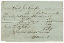 Receipt for payment from John Cocke to A. Stollenwerck, January 1, 1850