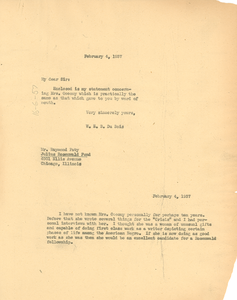 Letter from W. E. B. Du Bois to Julius Rosenwald Fund