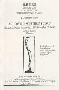 "Art of the Western Sudan" Exhibition Program