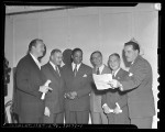 Six participants in the 1945 Interracial Choral Festival at the Hollywood Bowl in Los Angeles, Calif