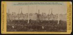 Interior of Fort Sumpter (i.e. Sumter), Charleston Harbor, S.C., April 14th, 1865, Gen. Anderson and Gilmore, near the centre of the picture, preparing to raise the old flag