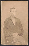 [Private William D. Semans of Co. L, 14th New York Heavy Artillery Regiment in uniform with wounded face]