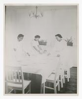 Three Unidentified Women in the Home Economics Department, Food Laboratory, E.D. Thayer Hall, 1955