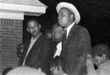 Floyd McKissick addressing an audience during the "March Against Fear" through Mississippi, begun by James Meredith.