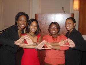 Delta sisters at 2005 Black History Month event