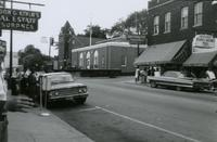 View of Main Street and protesters at Southside Sundry, Farmville, Va., July 1963, #002