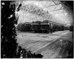 Pullman railroad cars in the Palace of Transportation