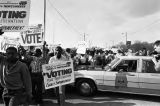 Marchers during the 20th anniversary reenactment of the Selma to Montgomery March in Selma, Alabama.