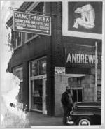 Street corner scene, downtown Macon, Georgia