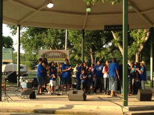 Juneteenth performers under pavilion 2