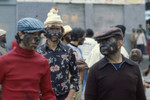 Painted faces at the Blacks and Whites Carnival, Nariño, Colombia, 1979