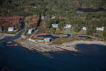 An October 2017 aerial view of homes in the aptly named York Cliffs Village, a part of the seaside town of York, Maine