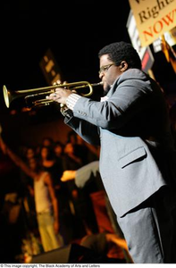 Musician playing a trumpet