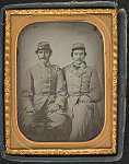 [First Lieutenant Daniel J. Hatter of Co. I, 23rd Alabama Infantry Regiment and probably his brother, Thomas A. Hatter of Co. C, 15th Alabama Cavalry Regiment in uniform]