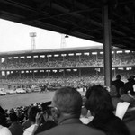 People gather at Wrigley Field