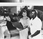 Major Loni Hancock and Berkeley waving man