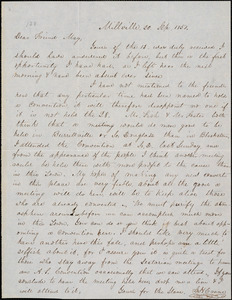 Letter from J.H. Crane, Millville, [Massachusetts], to Samuel May, 1851 Sep[tember] 20