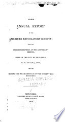 Annual report of the American Anti-Slavery Society