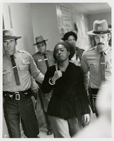 Black student protest in Wilbur Cross Library