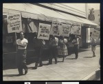 Picketers protest high grocery prices and inflation, circa 1947, Los Angeles