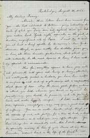 Letter to] My darling Fanny [manuscript