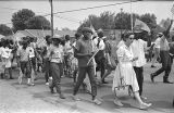 Marchers in Jackson, Mississippi, near the end of the March Against Fear begun by James Meredith.