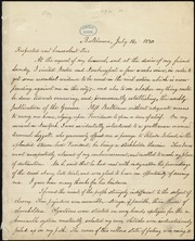 Letter to] Respected and benevolent Sir [manuscript