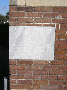 Photograph of Cornerstone for St. James Methodist Church