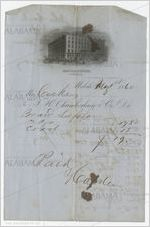 Receipt for payment from John Cocke to F. H. Chamberlain and Company, Mobile, Alabama, May 1, 1860