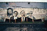 MLK, Jr., mural painted by Bennie White, 1993, at AAA Party Store, E. Warren Avenue at Lenox, Detroit (photographed 2009)