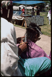 Atlanta, Georgia: 1988 West End Festival. Hair braiding