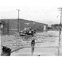 Truck in flood