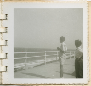 Digital image of Taylor family members seaside on Martha's Vineyard