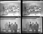 Set of negatives by Clinton Wright including Mrs. McGlothlin's piano class, and athletic trophy presentation at City Gym, 1964