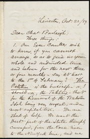 Letter to] Dear Cha[rle]s Burleigh [manuscript