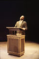 David Alan Anderson in a scene from the play Rosa Parks and the Montgomery bus boycott