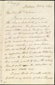 Letter to] My Dear Mrs. Chapman [manuscript