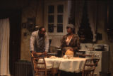 Actress and actor in a scene from the play A raisin in the sun