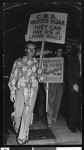 Ken Eckert on the C.B.S. picket line, circa 1951/1960, Los Angeles