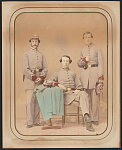 [Brothers Augustus Lord Hyde, Frederick Erastus Hyde and Edwin Francis Hyde of Co. G, 22nd New York Regiment National Guard Infantry in uniforms]