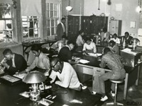 Students in a science classroom