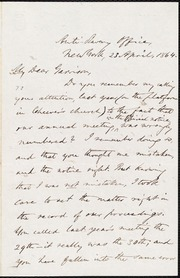 Letter to] My Dear Garrison [manuscript