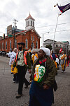 March from Selma to Montgomery recreating the important Civil Rights event that happened in 1965, ended with this walk up to the Alabama Capitol in Montgomery and passed by the Dexter Avenue King Memorial Baptist Church where Martin Luther King, Jr., preached