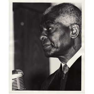 Thumbnail for Dr. Benjamin E. Mays, former President of Morehouse College, at a microphone