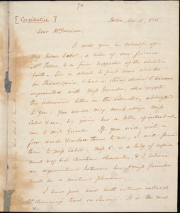 Letter from Ellis Gray Loring, Boston, [Massachusetts], to William Lloyd Garrison, 1835 Dec[ember] 5