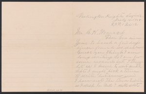 Letter from Julia Jordan to G. H. Womack