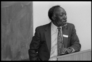 John A. Williams at the lectern