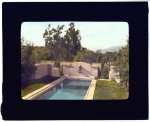 ["Mi Sueño," Herbert Coppell house, 1245 South Grand Avenue, Pasadena, California. View from dining room to reflecting pool]