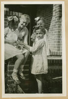 Girls with Puppy, circa 1930